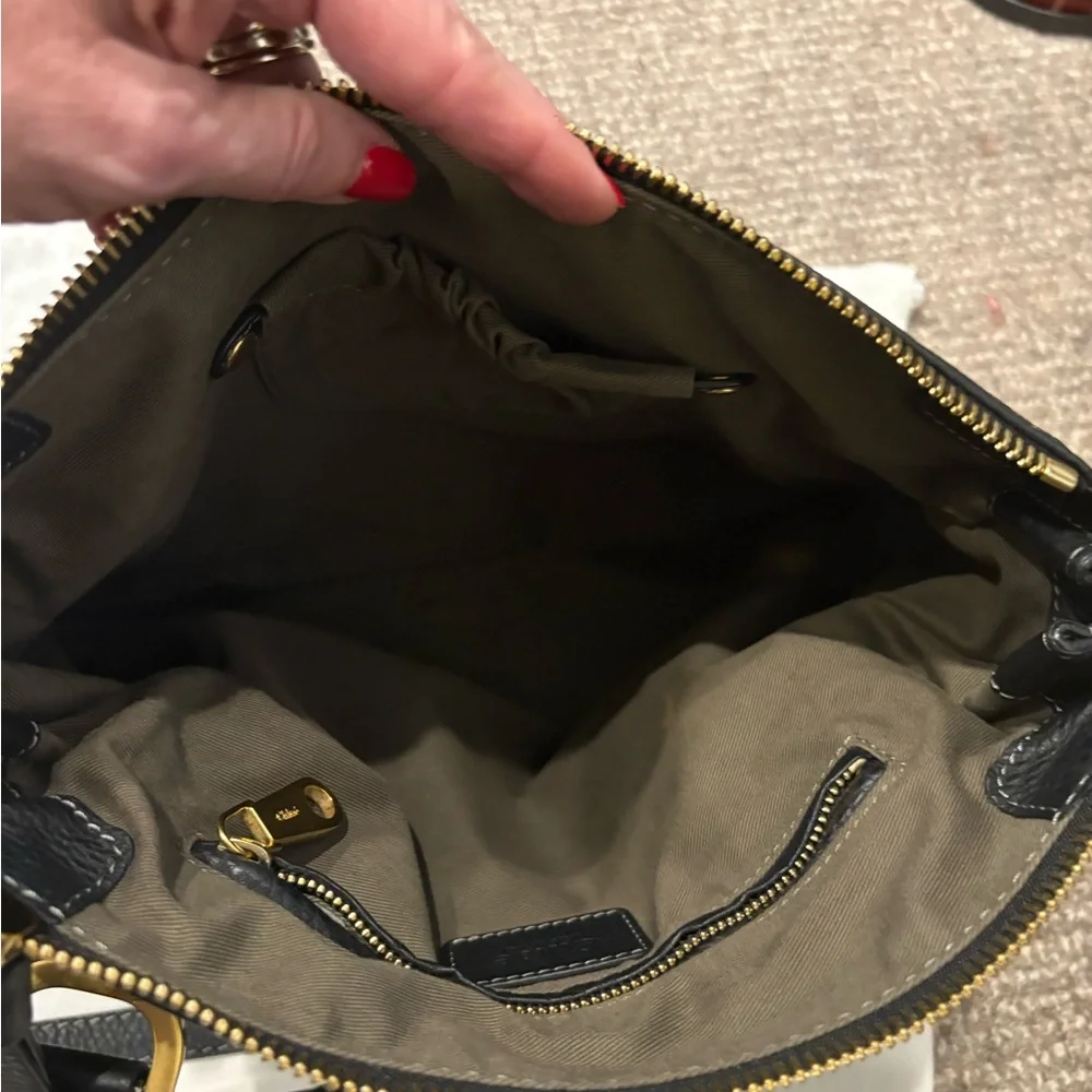 Chloe Marcie Medium Satchel Bag - Black Pebbled Leather - Excellent Condition! - Picture 16 of 17